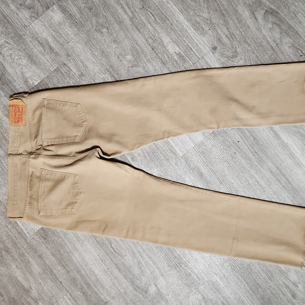 Levi's Men's 501 Beige Straight Jeans - Picture 5 of 5